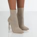 Women's Shoes Stretch Knit Pointed Toe Boots Mid-Calf High Heel Ankle Boots With Rubber Sole For Fall And Winter_vogvips.com