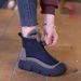 Winter New Cotton For Women Thick Sole Comfortable Lightweight Zipper Style Shoes Outdoor Daily Warm Women's Boots_vogvips.com