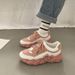 Breathable Women's White Sneakers With Lightning Appliques And Platform Soles Women Shoes Sneakers_vogvips.com