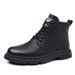 European Warm Series Martin For Men 2025 New Fleece-Lined High-Top Work Trendy Genuine Leather Wool Cotton Shoes Warm Snow Boots_vogvips.com