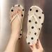 Trendy Polka Dot Flip-Flops For Women, 2026 New Summer Model, Indoor And Outdoor Use, Leopard Print Soft Sole Sandals_vogvips.com