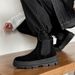 Couple Casual Chelsea Boots Thick-soled Height Increasing Tooling Boots Sleeve Martin Boots_vogvips.com