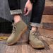 High-top booties Mid-top desert work boots Big leather boots_vogvips.com