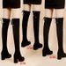 2023 Autumn New Long For Women, Stretch Over-the-Knee Chunky Slimming Boots, Non-Slip High Heel Women's Boots_vogvips.com