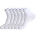 Sports Socks Men's Large Size Basketball Socks Sweat Absorbing Short Cotton Socks Medium Socks Men's Running Non-slip Black and White Solid Color Sock_vogvips.com