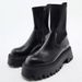 Women's Chunky Heel Chelsea Boots - Stretch Ankle Boots With Platform Sole For Height & Comfort In Black Martin Boots Chelsea Short Boots_vogvips.com