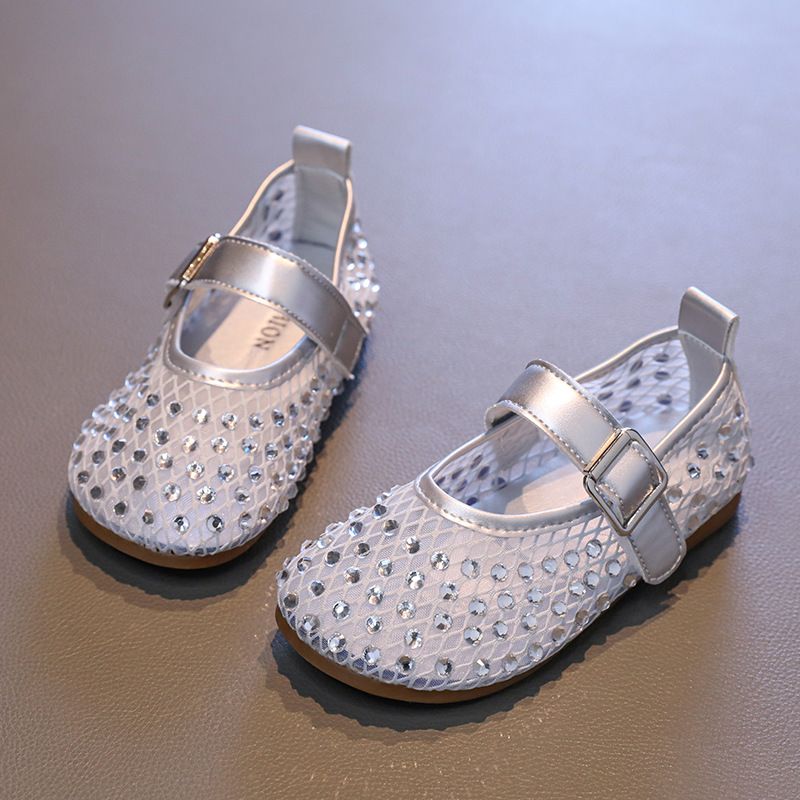 New Crystal Single Shoes Small Fragrant Wind Light Mouth Pea Shoes_vogvips.com