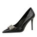 3391-K51 Slimming Banquet Slim Super High Heels, Shallow Mouth Pointed Rhinestone Butterfly Knot Single Shoes_vogvips.com