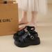 Soft Women' French Retro Round Toe, Oft Ole, 2026 New Model, Lip-on Color-blocked Leather Hoe, Hallow Ingle_vogvips.com