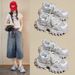Daddy Shoes Female Student Sports Running Casual Shoes Mesh Breathable_vogvips.com