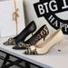 2627-5 European And American Style Metal Buckle Leopard Print High Heels Women Pointed Toe Sexy Stiletto Shallow Mouth_vogvips.com