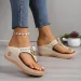 Women's 2024 Summer New Rome Wedges Causal Platform Beach Slippers Female Plus Size 43 Comfortable Ladies Slides_vogvips.com