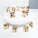 Electroplated Rose Gold Three-dimensional Alphabet Jewelry Accessories Alphabet Shoe Flower Bracelet Handmade DIY Shoe Buckle_vogvips.com