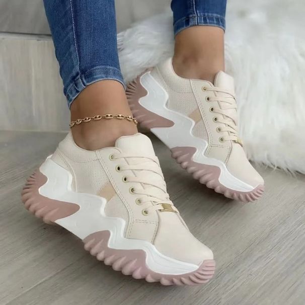 Women's Vulcanize Shoes Sports Shoes Female Retro Solid Colors Platform Bottom Sneakers Outdoor Casual Shoes C00023_vogvips.com
