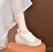 Wedge Heel Sandals For Women 2024 Summer New Style Fish Mouth Back Hollow Thick Bottom Sandals European And American Style Platform Heel Cowhide_vogvips.com