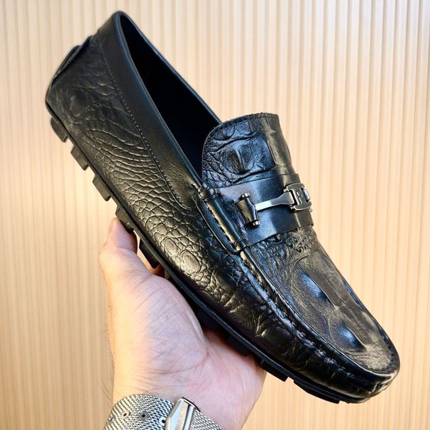 European Brand Men's Breathable Loafers, Footwear Leather Soft-Soled Slip-On Shoes, Lshoesht Luxury Moccasins_vogvips.com