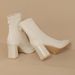 Women's Shoes Slim Fit Ankle Boots, Chunky Heel, Square Toe, Fashionable Fleece Lined French Martin Boots, Autumn/Winter New Style_vogvips.com