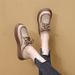 Retro Single-Strap Mary Jane With Soft Sole, 2025 Autumn New Flat Round-Toe Small-Sized Leather Shoes For Women_vogvips.com
