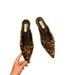 Women's Open-toe Mules For Outdoor Wear, 2025 Autumn New Model, Low-heeled French Suede Leopard Print Pointed Toe_vogvips.com