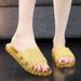 Flat-soled Crystal Slippers Women In Summer, Breathable, Soft-soled, Comfortable For Outdoor Wear, Home Bathroom Use,_vogvips.com