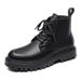 WalkPrime WalkPrime Martin Autumn High Top British Shoes Black Motorcycle Leather Waterproof Work Boots Men's Style_vogvips.com