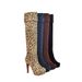 Factory 19 New Style Long Tube Elastic Suede Platform High Chunky Heel Over-the-Knee Boots Plus Size Women's Shoes_vogvips.com