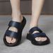 New Men's Indoor Beach Leather Comfortable Slides Men Casual Shoes Flip-flops Slippers Sandals Outdoor_vogvips.com