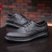 Euro Step British Brogue Trendy Men's Top Layer Cowhide Genuine Thick Sole Carved Business Large Size Pure Leather Shoes_vogvips.com