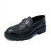 New Fashion Men's Brown Business Casual Loafer Shoes Daily Office Black Buckle Monk Men's Shoes One Foot Cover Banquet Dress Wedding Leather Shoes_vogvips.com