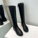 Women's 41-43 Wide Feet Thick Legs Long Over-the-Knee Non-Slip Fat MM High Tube Large Size Elastic Boots_vogvips.com