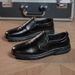 Formal 2025 New Business Trend Men's Black Leather Soft Sole Breathable Versatile Casual Shoes_vogvips.com