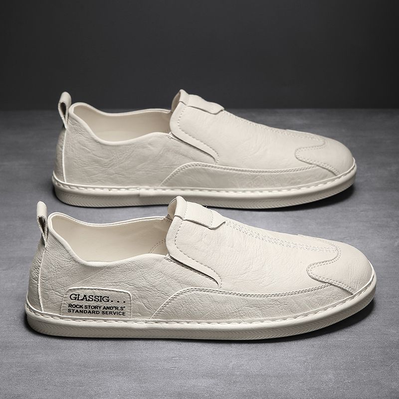 European Warm Series Slip-On Men's Autumn Winter 2025 New Casual White Sneakers Without Laces Leather Loafers Trendy Shoes_vogvips.com
