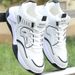 ShoeVault Men's Basketball Autumn Winter Warm Leather Waterproof Sports Trendy Versatile Odor-Resistant Wear-Resistant White_vogvips.com