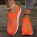 Orange Rhintone Casual Sneakers Breathable Wedge Women Lightweight Slip On 2024 New Comfortable Spring Mh Sports_vogvips.com