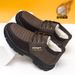 ShoeVault Men's Warm Cotton Wear-Resistant Cold-Adhesive Fleece-Lined Snow Boots Winter High-Top Middle-Aged And Elderly Walking_vogvips.com
