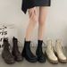 Black Height-Increasing Thick-Soled British Style Martin Summer 2023 New Lace-Up Short Boots For Petite Women Super_vogvips.com
