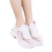 Women's Dad Sneakers 2024 Spring Summer New Versatile Casual Thick Sole Ins Trend Thin Mesh Breathable Sports Shoes_vogvips.com
