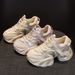 Thick-soled Transparent Mesh And Double-layer Mesh Heightening Dad Shoes Casual Versatile Style Small Women's Shoes_vogvips.com