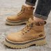WalkPrime 2025 New British Style Martin Autumn Men's Boots, Outdoor Shoes, Thick-Soled Yellow Boots For Men, Cross-Border Large_vogvips.com