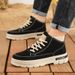 2025 Autumn New British Style Mid-Top Martin Casual Work Shoes Trendy High-Top Men's Boots_vogvips.com