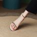 European And American Style Flat With Rivets For Women, Fashionable Round Toe, New Summer 2025 Versatile Roman Sandals_vogvips.com