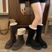 Chinese Style Long Cotton For Women 2025 Winter New Super Popular Retro Warm Versatile Petite Thick-Soled Snow Boots_vogvips.com