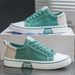 Summer Breathable Sports Casual Canvas Sneakers Soft Sole Men's Trendy Versatile Classic White Cloth Shoes_vogvips.com
