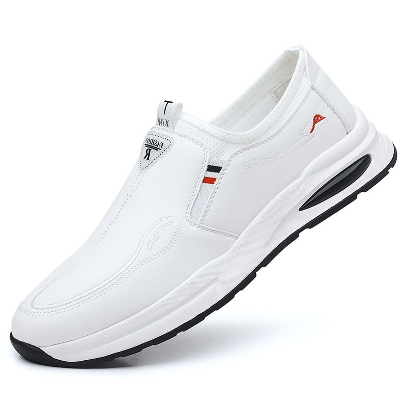 Men's 2025 Spring New Casual Slip-On Non-Slip Driving Versatile Leather Shoes For Middle-Aged Dads Wholesale_vogvips.com