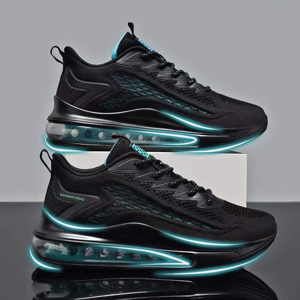 Mens Full Palm Air Cushion Running Shoes Breathable Mesh Sneakers_vogvips.com