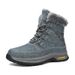 Leather Men's Snow Boots Winter Velvet Cold-proof Warm Thick-soled Outdoor Men's Shoes High-top Boots Cotton Shoes_vogvips.com
