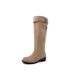Merlad Women's Pleated Slouch Boots Chunky Heel Slimming Versatile Fashion Over The Knee Western Riding Boots_vogvips.com