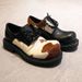 Top Version ~ Internet Celebrity Cow Pattern Leather Shoes Horse Hair Derby Shoes For Men And Women With Mandarin Duck Lace Thick Heel Casual Shoes_vogvips.com