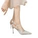 Exquisite Pointed Fine Heel Sandals Women S Back Empty New Sequins Banquet Buckle High Heels_vogvips.com