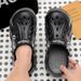 Men's Summer Outdoor Sports Anti-Slip Closed-Toe Couple Clogs Driving Beach Slippers Dual Wear_vogvips.com